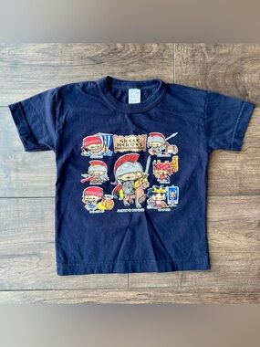 Ancient Greek Heroes T-Shirt - Kids Size 4 - Navy Blue - 100% Cotton - Greece